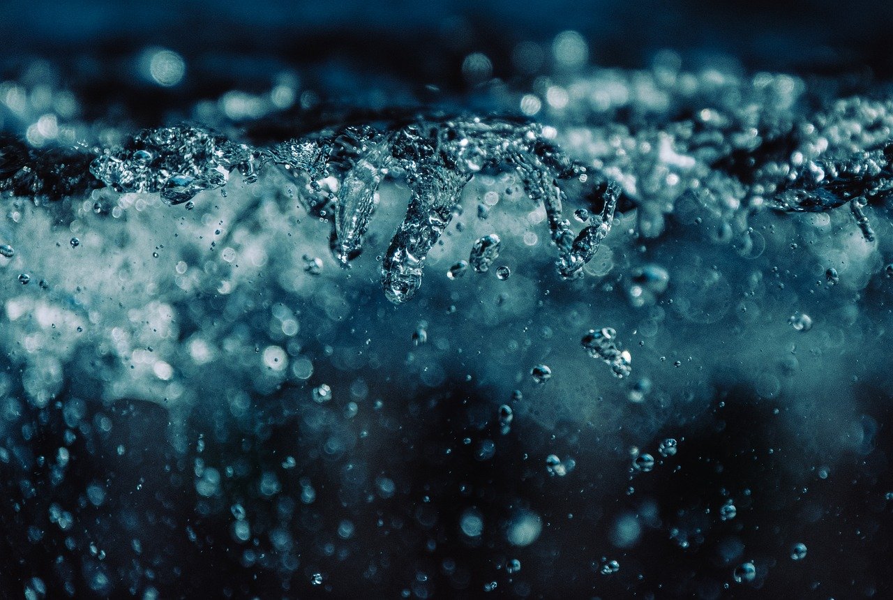 water, drops, blue, nature, fluid, splash, waterdrop, liquid, droplets, surface